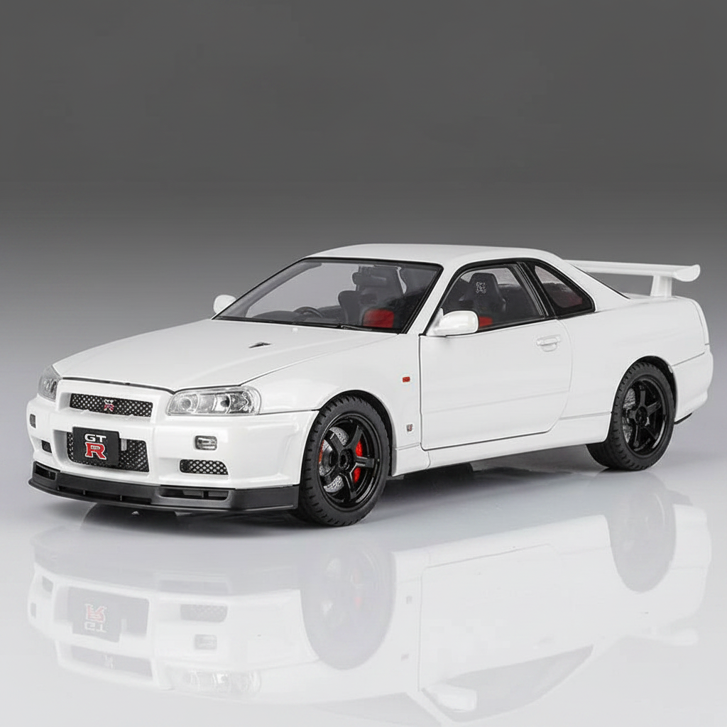Nissan R34 GT-R White — Hyper Clarity